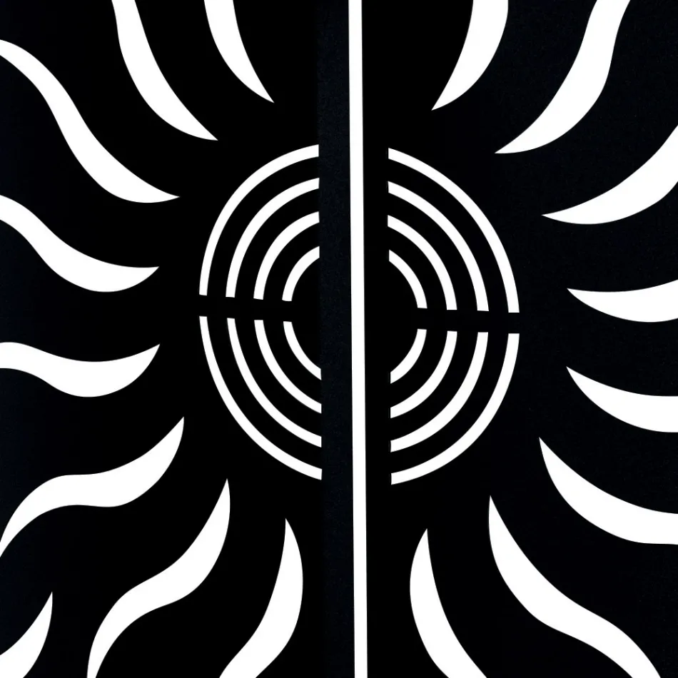 Böjt spisskydd med 2 metalldörrar Tillverkad i Italien - Anka Viadurini