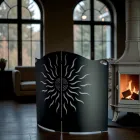 Böjt spisskydd med 2 metalldörrar Tillverkad i Italien - Anka Viadurini