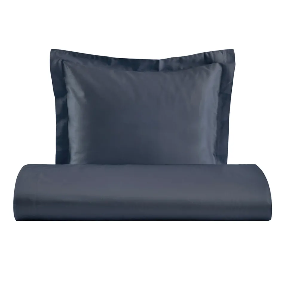 100 % bomull satin påslakanset med 1 örngott tillverkat i Italien - fluffigt Viadurini