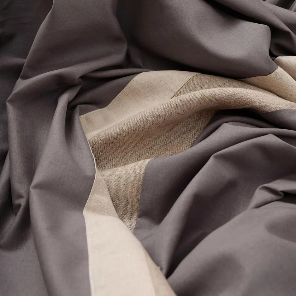 Påslakanset i 90 % bomull och 10 % linne med 1 örngott tillverkat i Italien - Nestle Viadurini