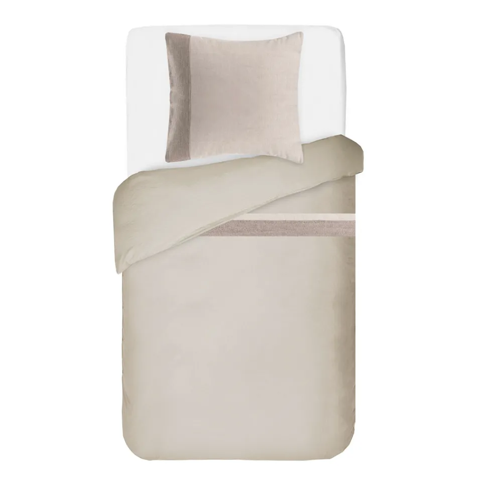 Påslakanset i 90 % bomull och 10 % linne med 1 örngott tillverkat i Italien - Nestle Viadurini