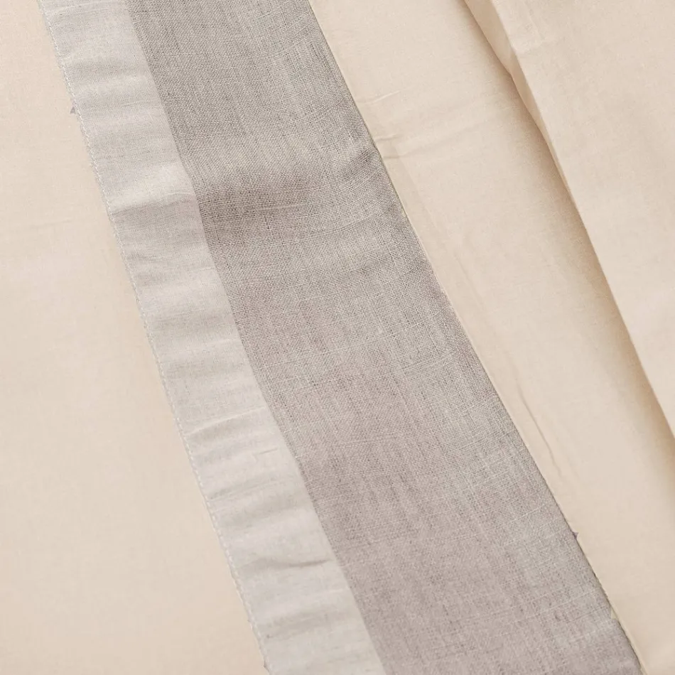 Påslakanset i 90 % bomull och 10 % linne med 2 örngott tillverkat i Italien - Nestle Viadurini