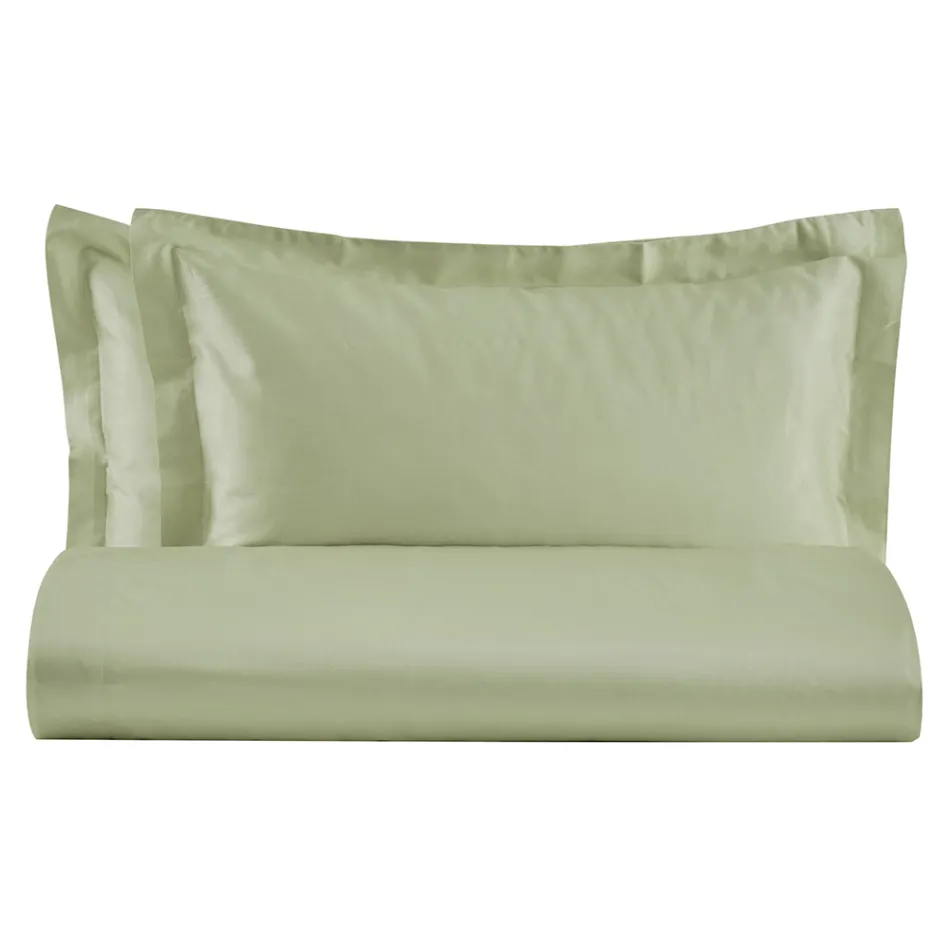 Dubbelt påslakanset i 100 % bomullssatin tillverkat i Italien - fluffigt Viadurini