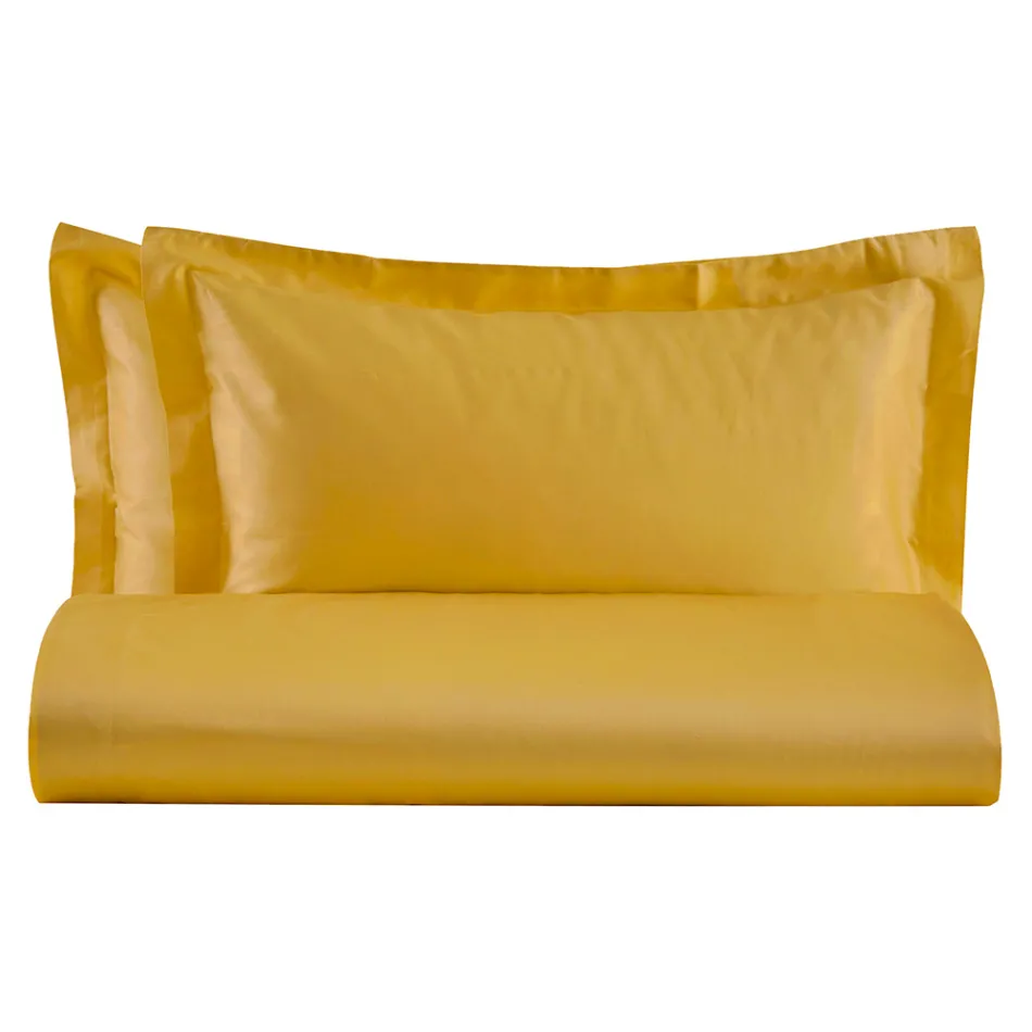 Dubbelt påslakanset i 100 % bomullssatin tillverkat i Italien - fluffigt Viadurini