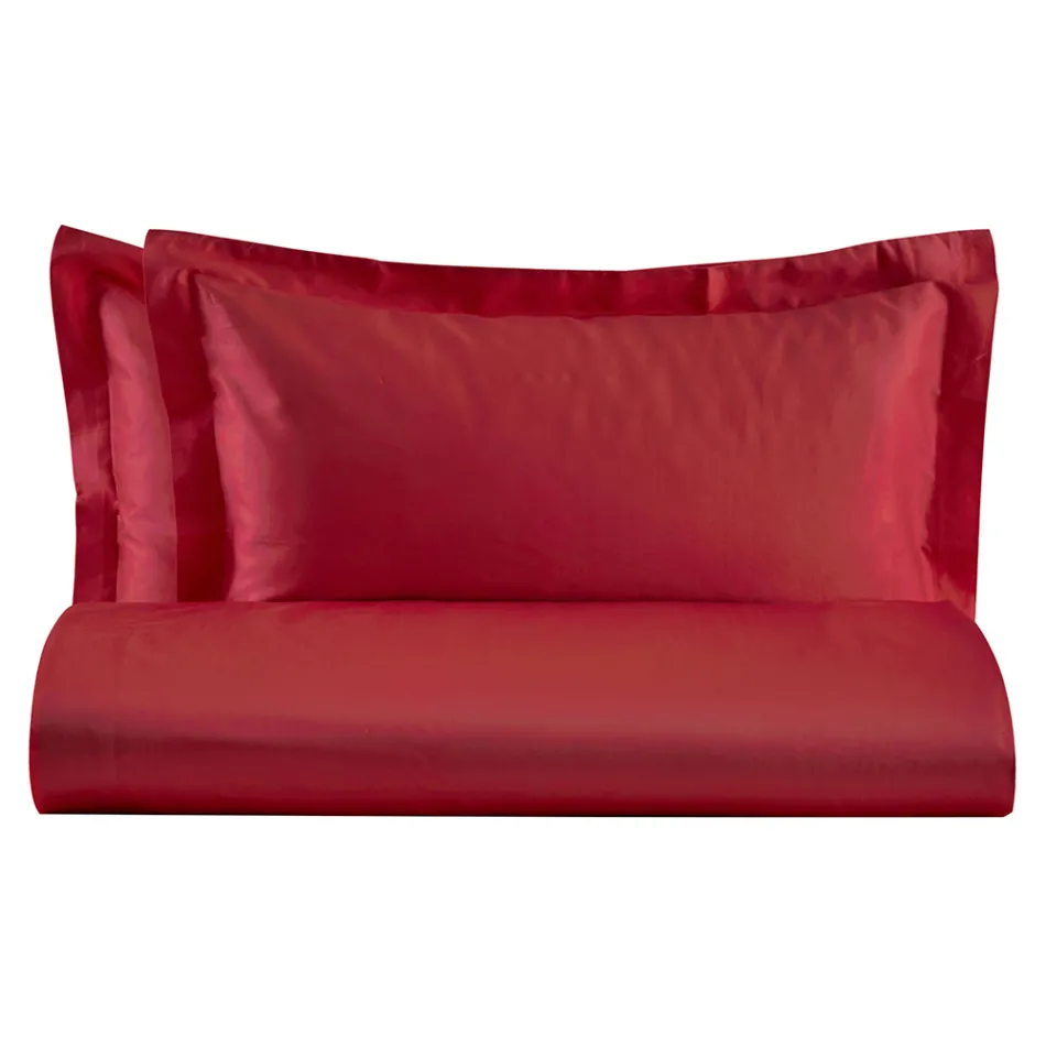 Dubbelt påslakanset i 100 % bomullssatin tillverkat i Italien - fluffigt Viadurini