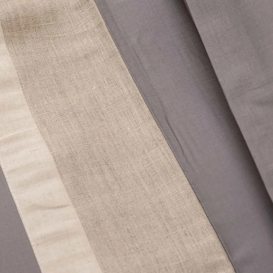 Dubbelt påslakanset i 90 % bomull och 10 % linne Tillverkat i Italien - Nestlé Viadurini