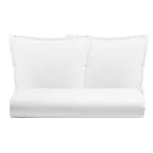 Dubbelt påslakanset i ren plaggfärgad bomull med 2 örngott - delikatess Viadurini