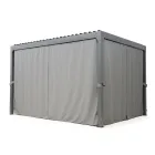 Pegola 3x4 mt i antracitlackerad aluminium med vev - Levante Viadurini