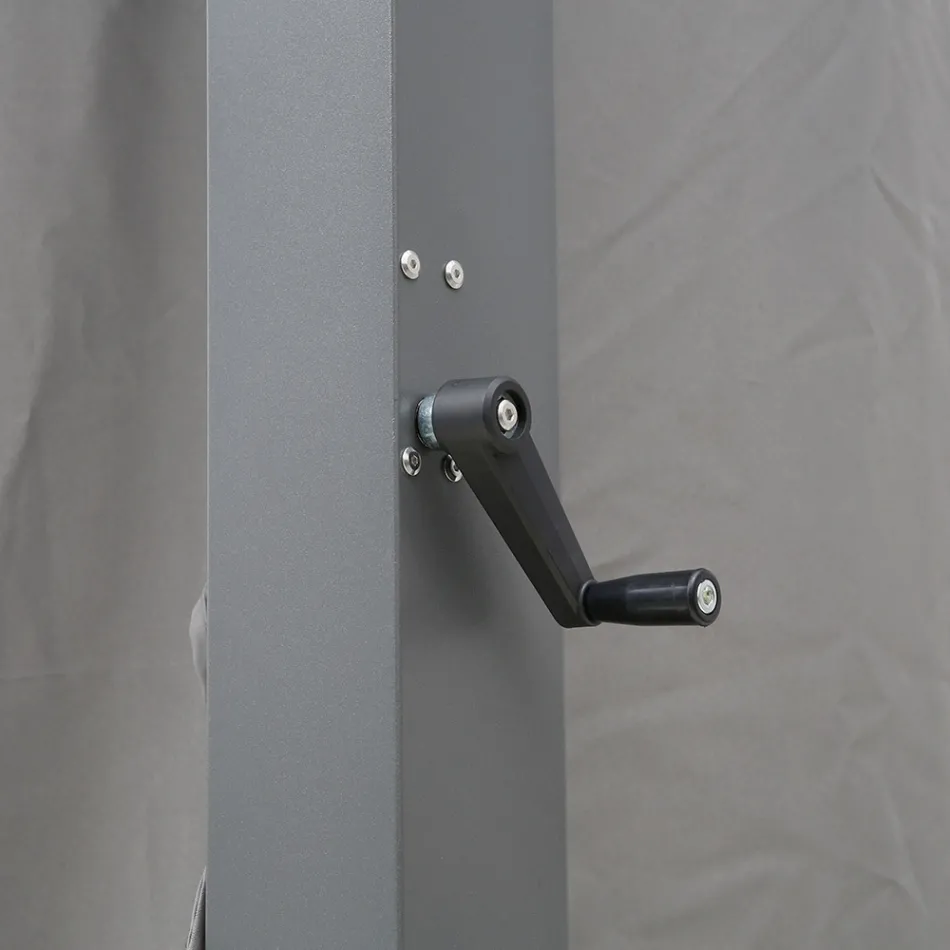 Pegola 3x4 mt i antracitlackerad aluminium med vev - Levante Viadurini