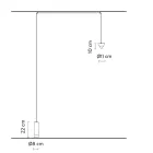 Trådgolvlampa i svart aluminium och kon. Fantastisk minimal design - Mercado Viadurini