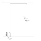 Trådgolvlampa i svart aluminium och liten kon Minimal Design - Mercado Viadurini