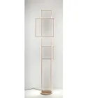 Design LED golvlampa i guld eller silvermålad metall - Formell Viadurini