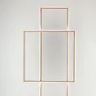 Design LED golvlampa i guld eller silvermålad metall - Formell Viadurini