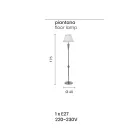 Klassisk golvlampa i handgjort Rigaton-glas och guldmetall - Fievole Viadurini