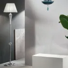 Klassisk golvlampa i handgjort Rigaton-glas och guldmetall - Fievole Viadurini