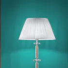 Klassisk design golvlampa i krom, kristall och briljant metall - Sisifo Viadurini