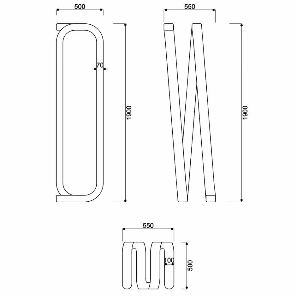 Golvlampa av modern design gjord i Italien, Sirolo Viadurini
