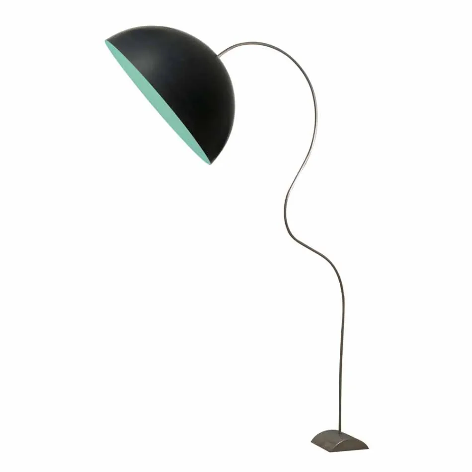 Modern H210cm golvlampa In-es.artdesign Half Moon färgad nebulit Viadurini