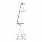 Golvlampa i metall med modern vit bomullsskärm Tillverkad i Italien - Barton Viadurini