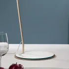 Metallgolvlampa med Pvc-skärm täckt av tyg - Adriana Viadurini