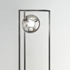 Modern pulverlackerad golvlampa i metall och blåst glas - Zenio Viadurini