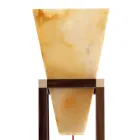 Golvlampa i onyx och design trä Grilli York tillverkad i Italien Viadurini