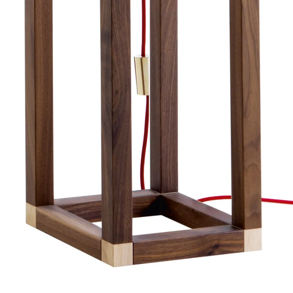 Golvlampa i onyx och design trä Grilli York tillverkad i Italien Viadurini