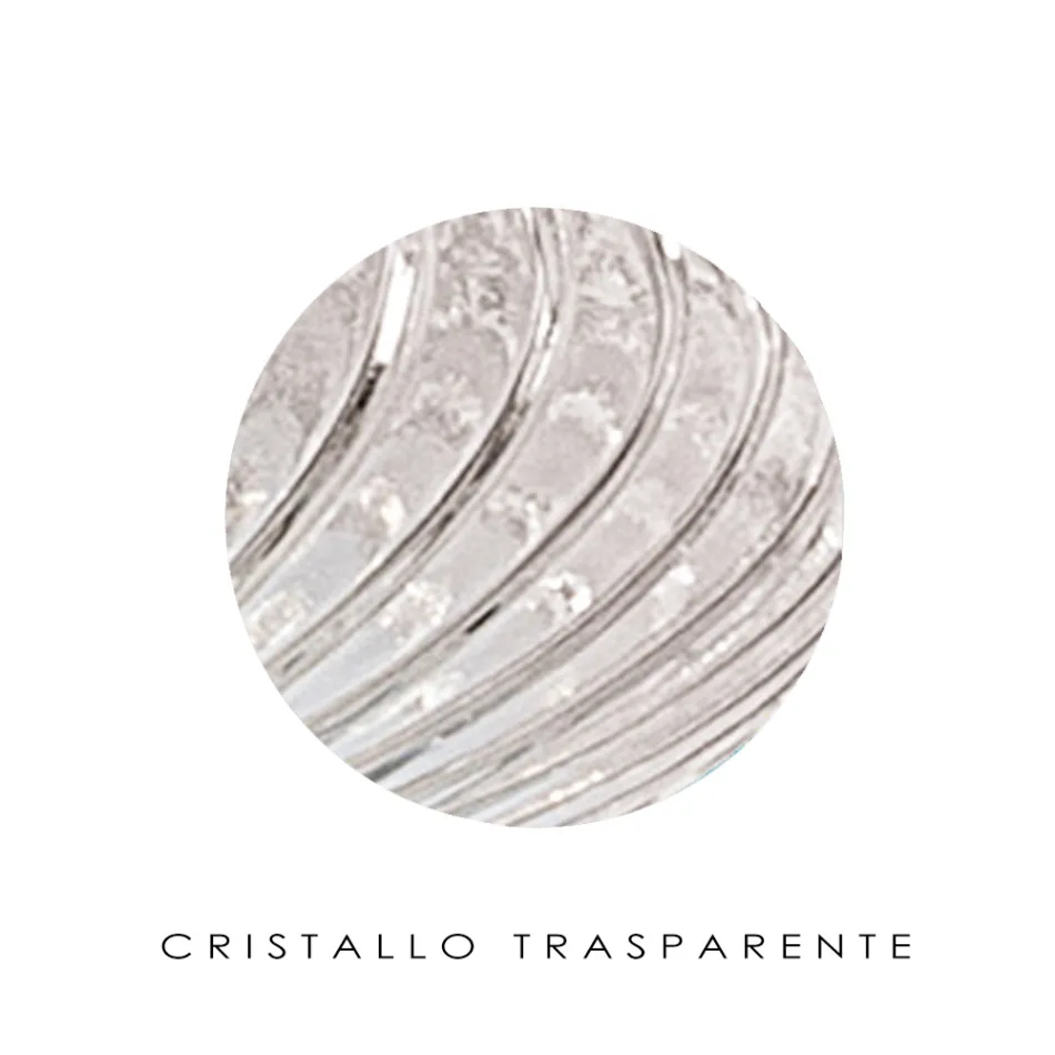 Ribbad och handblåst golvlampa i venetiansk glas - Dafne Viadurini