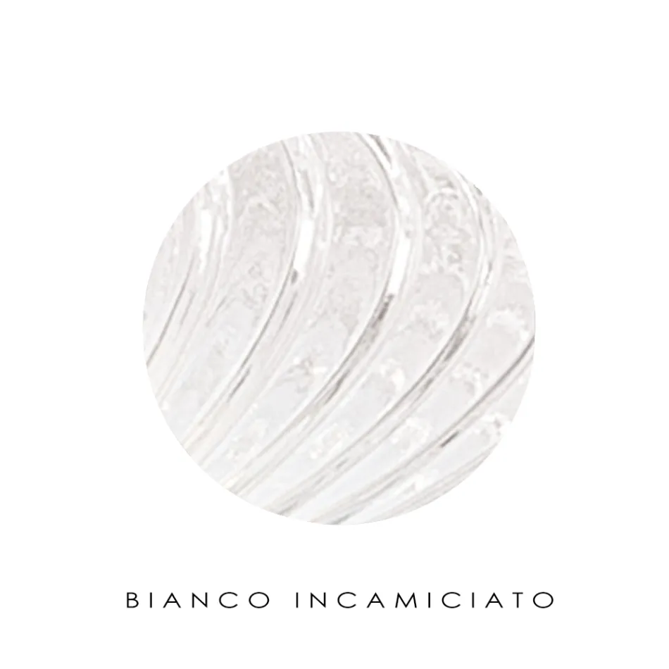 Ribbad och handblåst golvlampa i venetiansk glas - Dafne Viadurini