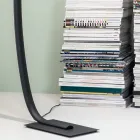 Modern dimbar LED-golvlampa i svart, guld eller vit metall - Gondol Viadurini