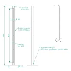 Modern golvlampa i metall med dubbel belysning Made in Italy - Roman Viadurini