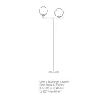 Modern golvlampa i handblåst venetianskt glas - snö Viadurini