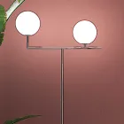 Modern golvlampa i handblåst venetianskt glas - snö Viadurini