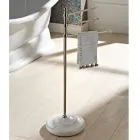 Vintage 3-armad handdukshållare i mässing och keramik - Lyon Viadurini