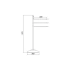 Vintage 3-armad handdukshållare i mässing och keramik - Lyon Viadurini