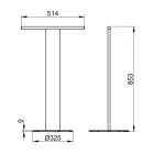 Stående handdukshållare för tvättställ i vit eller svart aluminium - Alcade Viadurini