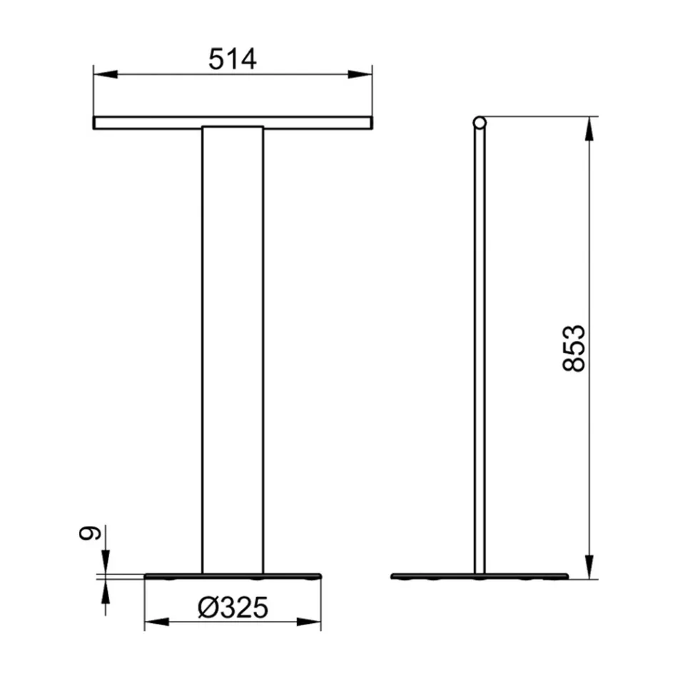 Stående handdukshållare för tvättställ i vit eller svart aluminium - Alcade Viadurini