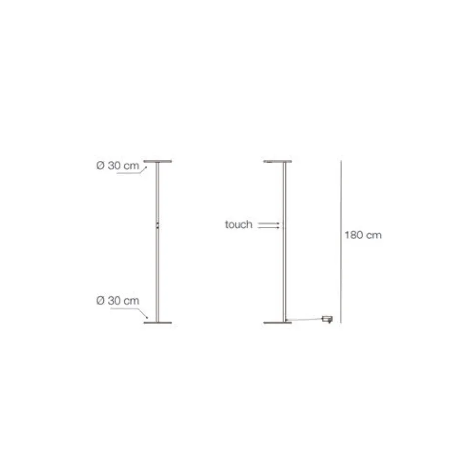 Golvlampa i metall med olika ytbehandlingar Tillverkad i Italien - Lumi Viadurini