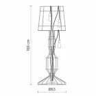 Vardagsrum Golvlampa 3 lampor i vit eller naturlig metall Minimal stil - Styling Viadurini