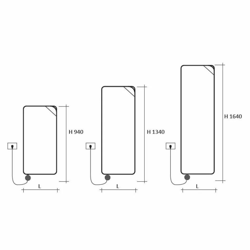 Elektrisk strålningsplatta med modern design upp till 1000 W - bok Viadurini