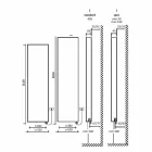 Elektrisk strålningsplatta Modern väggkylare upp till 1000 W - böjd Viadurini