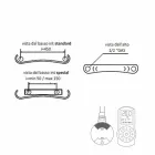 Elektrisk strålningsplatta Modern väggkylare upp till 1000 W - böjd Viadurini