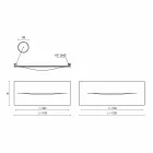 Horisontell design hydraulisk strålningsplatta i stål upp till 820 W - skär Viadurini