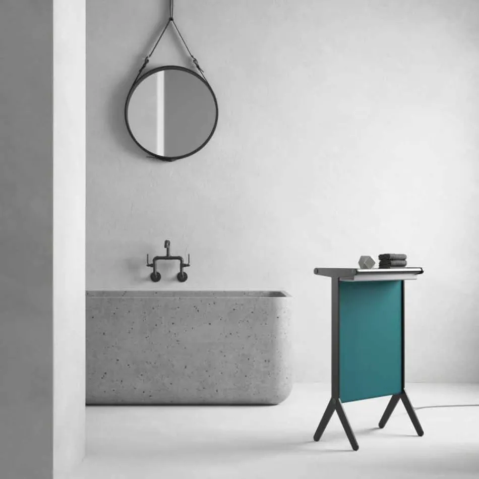 Strålningsplatta i aluminium och elektrisk och färgad tygdesign 150 W - Sam Viadurini