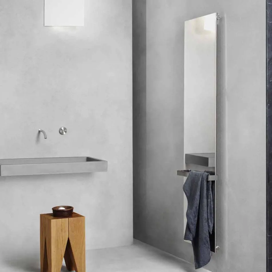 Vertikal strålningsplatta i rostfritt stål Reflex modern design vid 510 W - is Viadurini