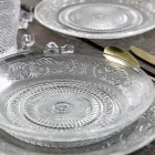 Transparenta glasplattor Lyxig klassisk inredning 18 delar - Palazzo Viadurini