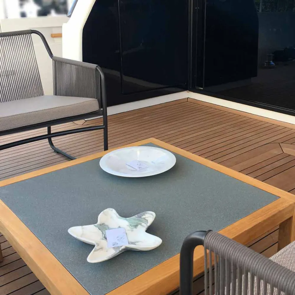 Modernt marmorfat i form av en sjöstjärna som tillverkas i Italien - Ticcio Viadurini