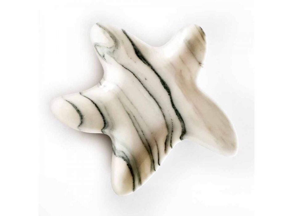 Modernt marmorfat i form av en sjöstjärna som tillverkas i Italien - Ticcio Viadurini