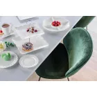 Favoritplatta 12 stycken i vitt porslinhand dekorerat - Rafiki Viadurini