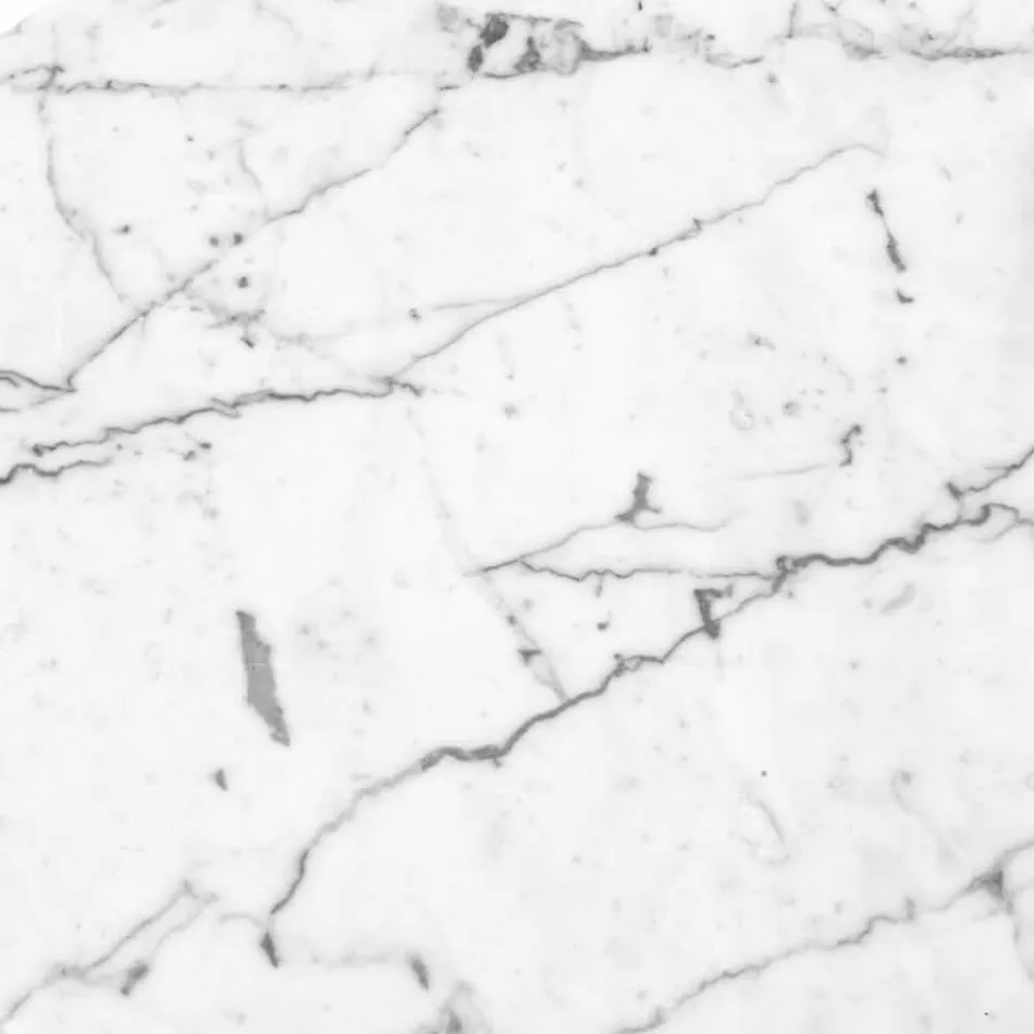 Rund ostplatta i vit eller svart marmor tillverkad i Italien - Kirby Viadurini